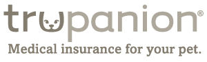 logo for Trupanion with tag underneath that says "Medical insurance for your pet."